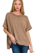 Ribbed Mocha Weekend  Top