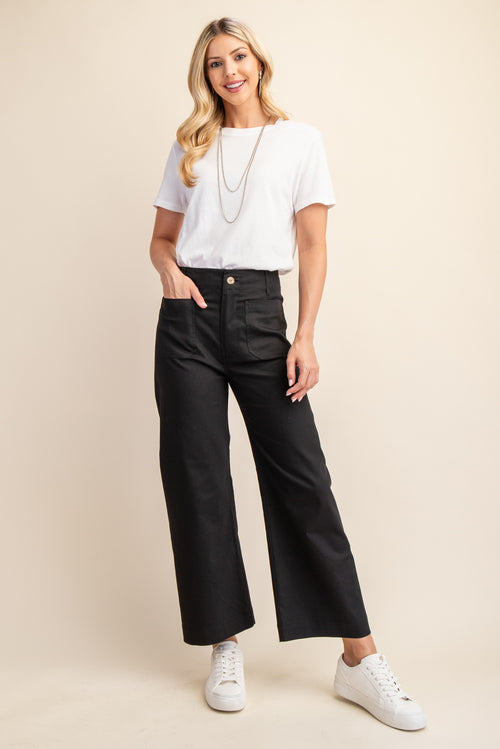 Black Front Pocket Pant