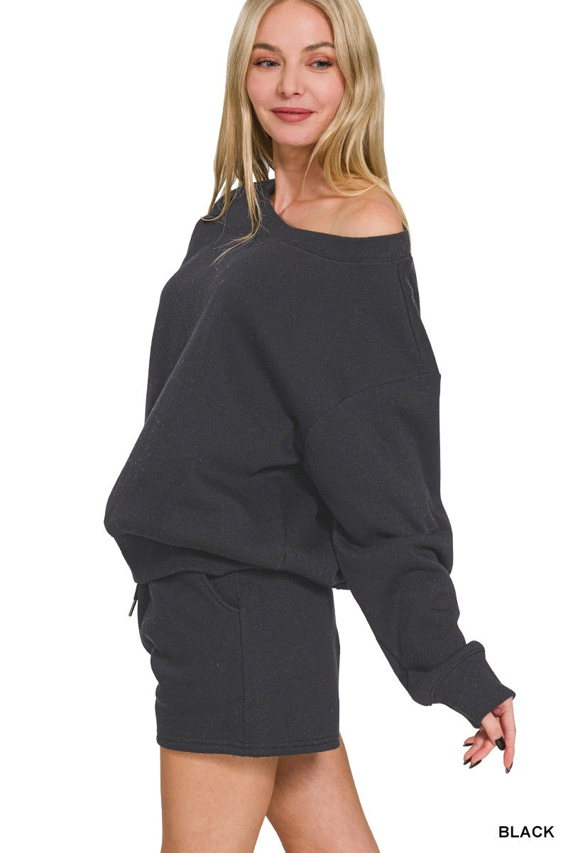 Fleece & Flirt Set-Black