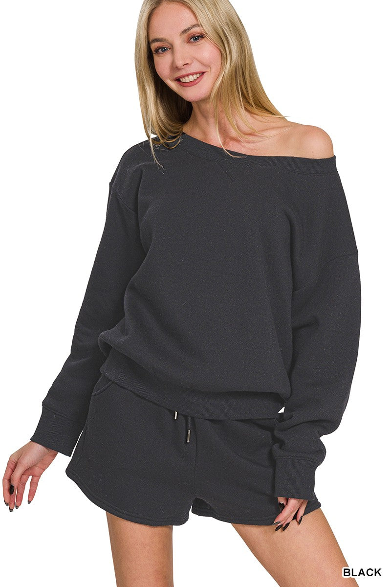 Fleece & Flirt Set-Black