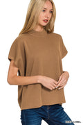 Camel Boxy Top Sweater
