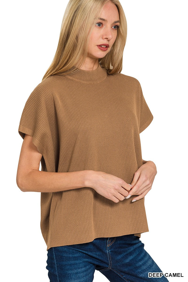 Camel Boxy Top Sweater