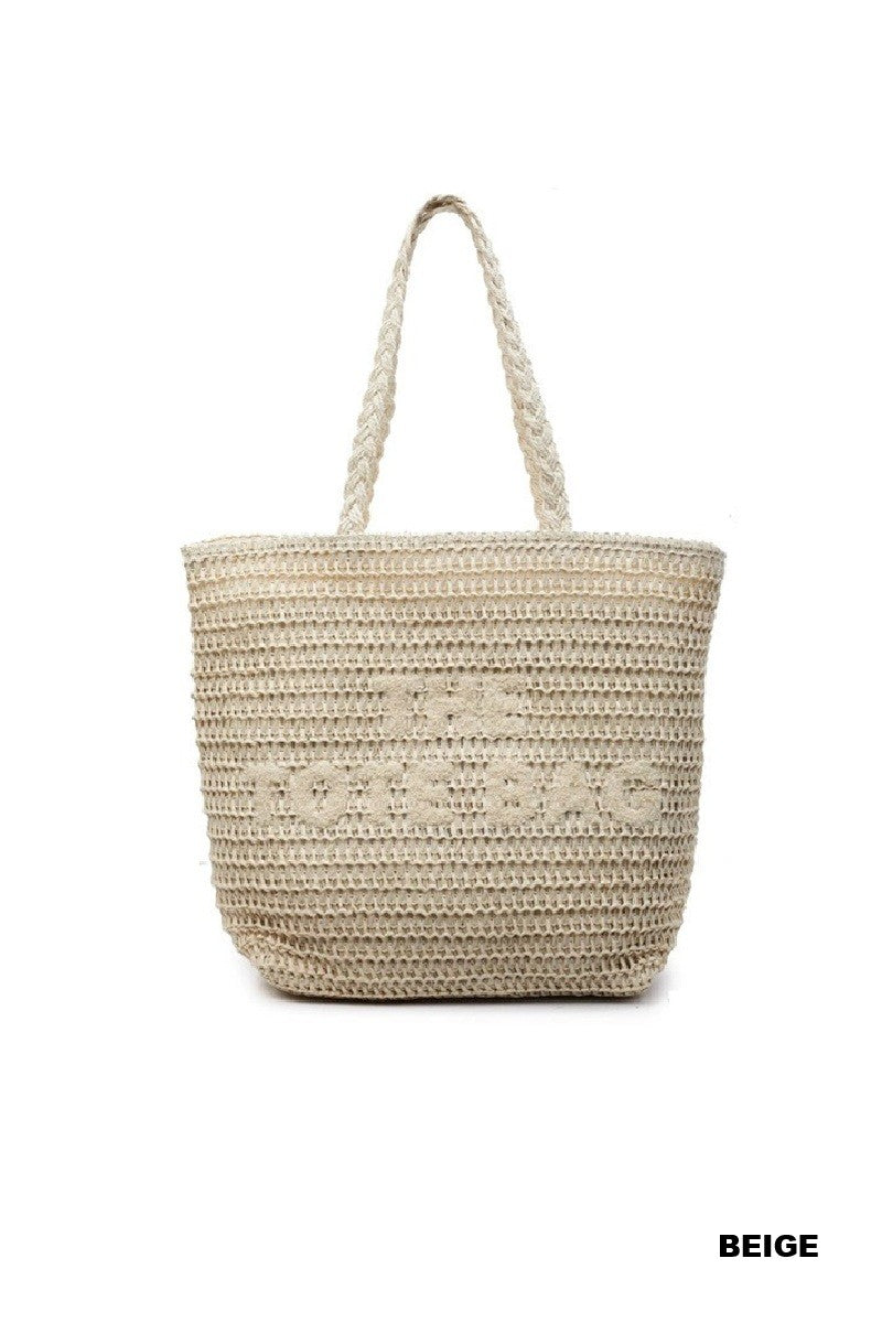 Straw Woven The Tote Bag