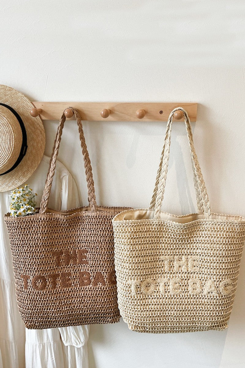 Straw Woven The Tote Bag