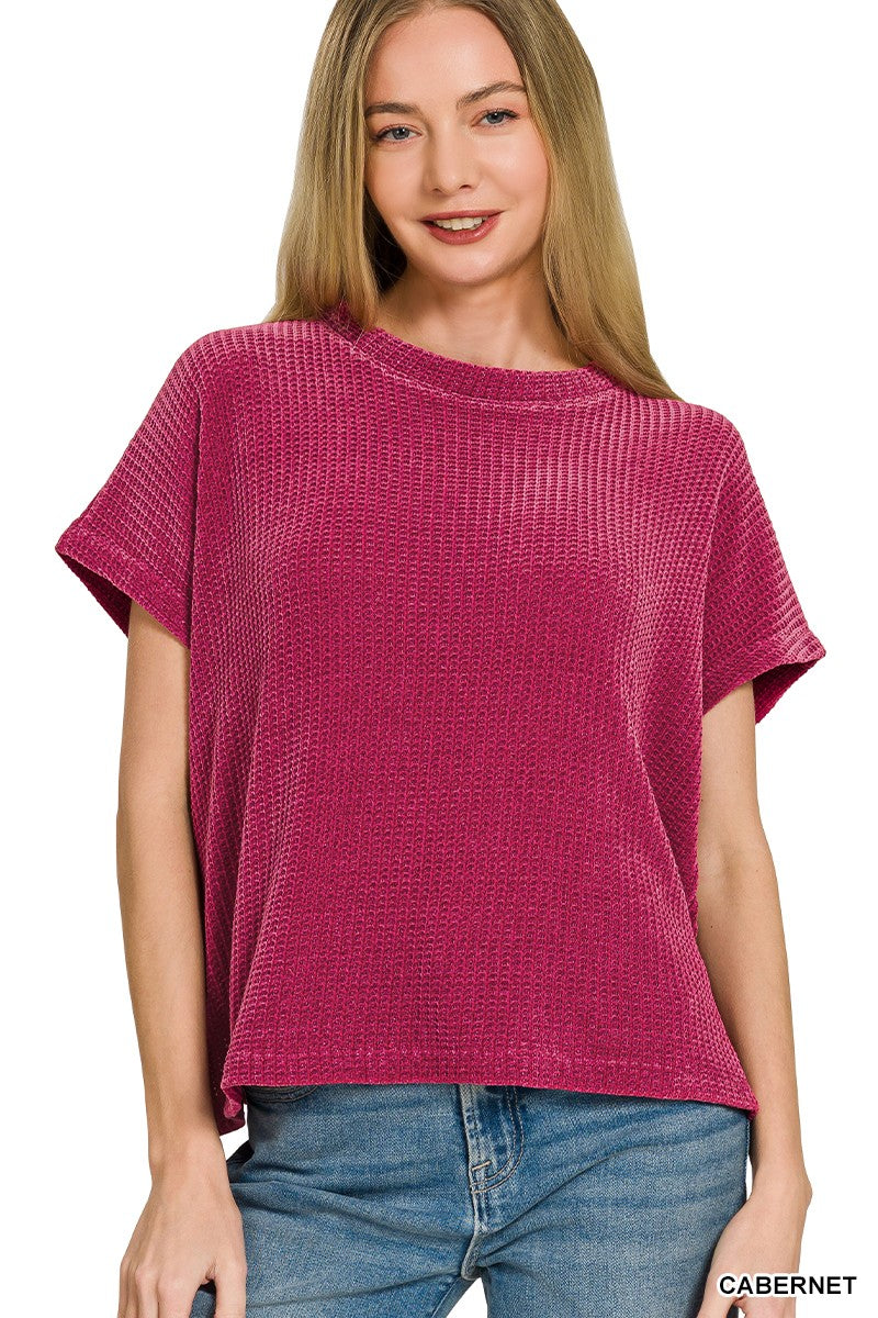 Cabernet Chenillie-igans Top