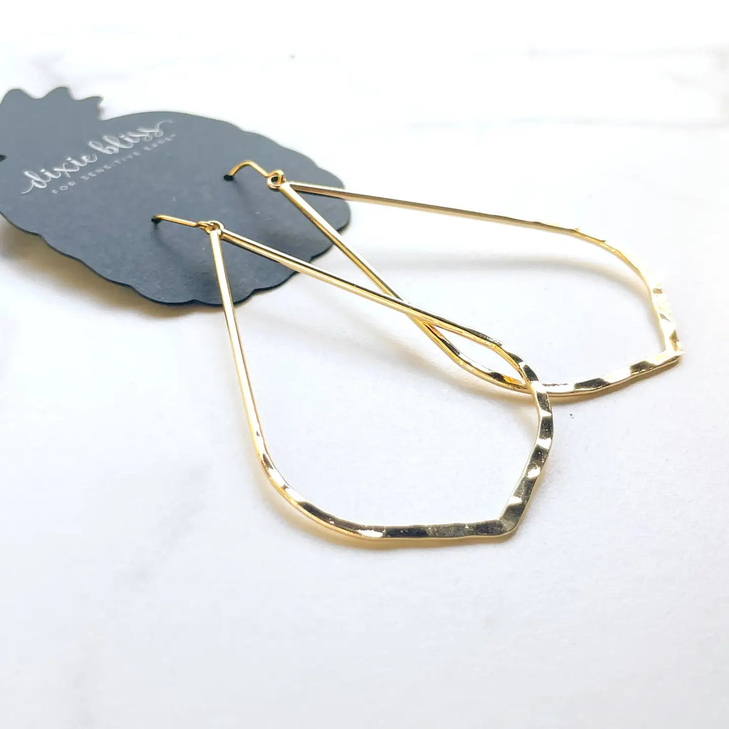 Follow Me Gold Teardrop Dangle