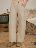 Gingham Barrel Pant
