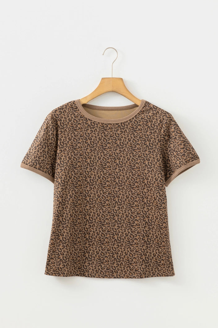 Fierce Leopard Khaki Tee