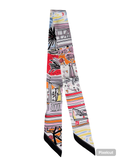 Graffiti Skinny Scarf-black