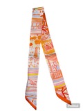 Graffiti Skinny Scarf-orange