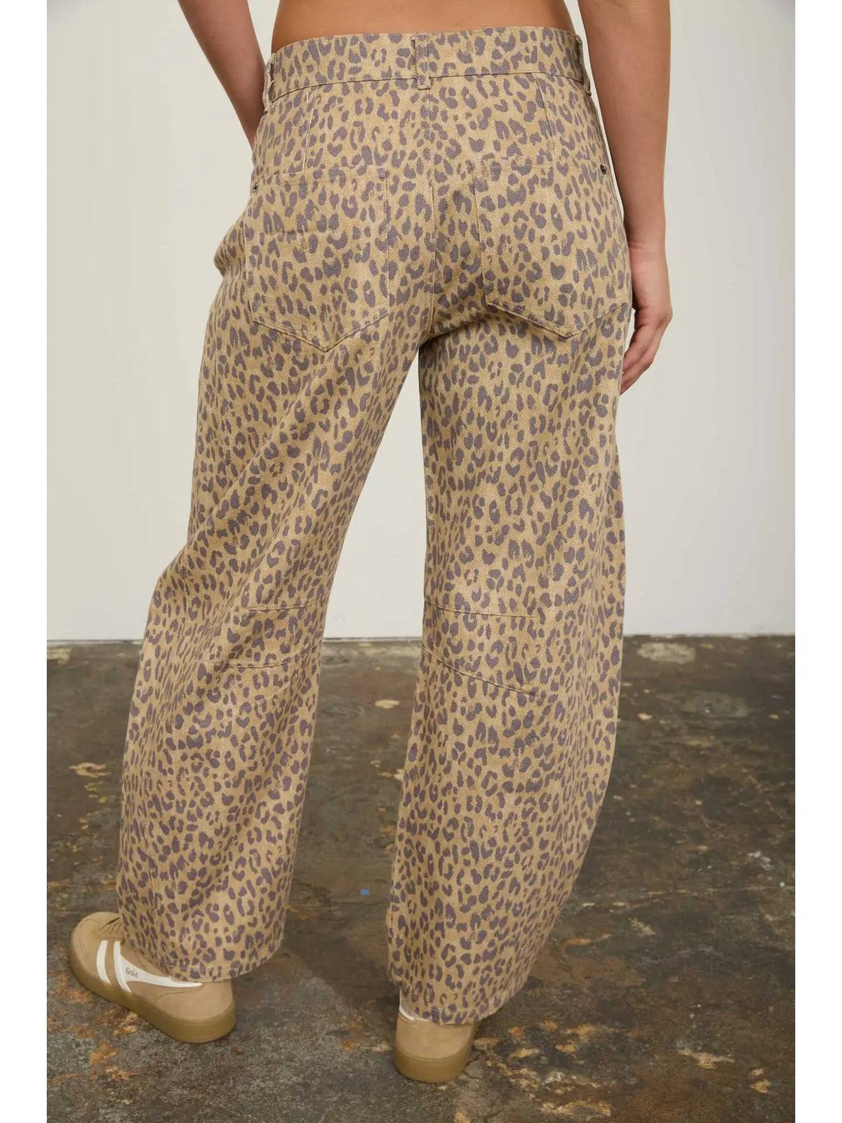 Leopard Barrel Jeans