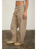 Leopard Barrel Jeans
