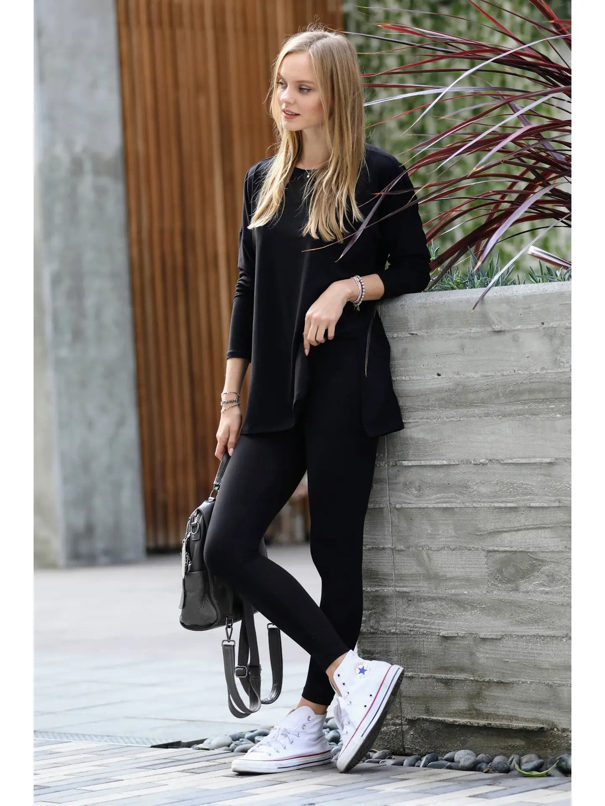 Brushed Black 2pc Loungewear Set