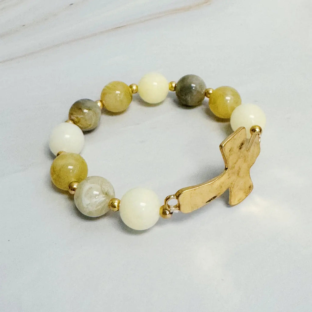 Marble Cross Bracelet