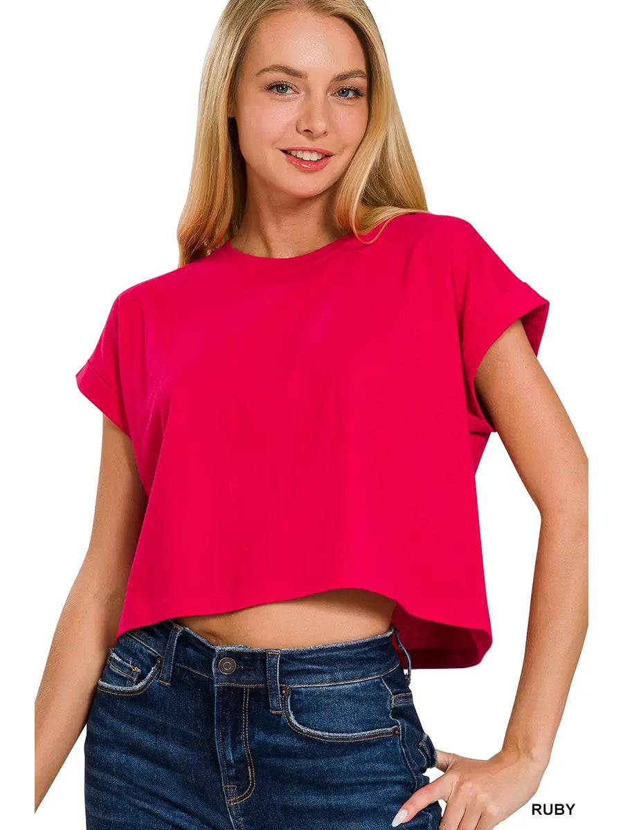 Cropped Red Tee